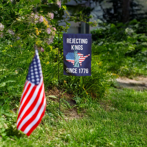 rejecting kings garden flag liberty – anti trump pro democracy flag