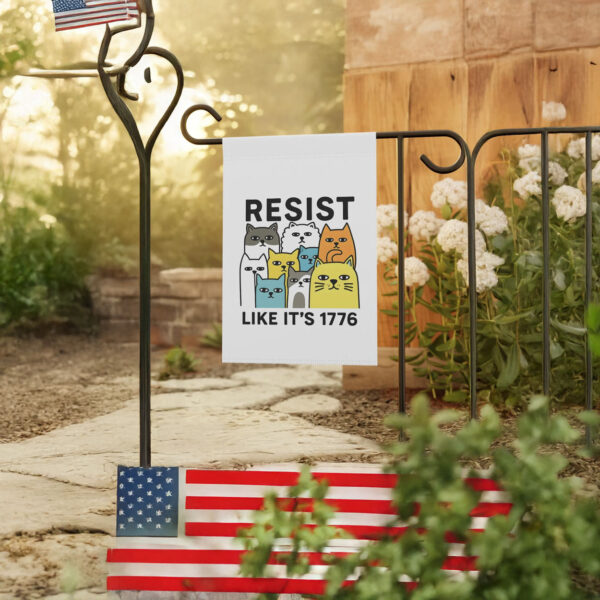 resist like it's 1776 garden flag