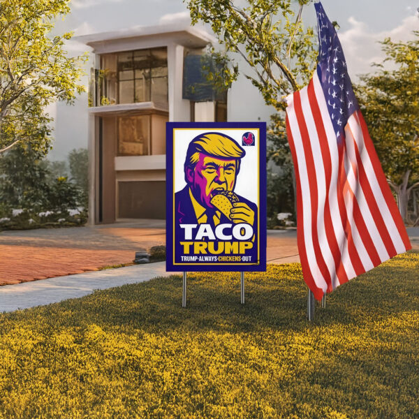 resist sign, taco trump yard sign