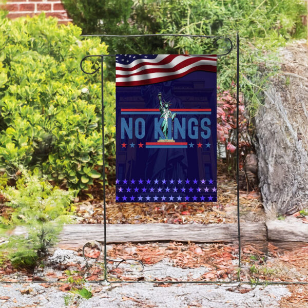statue of liberty no kings flag – no kings in america garden flag