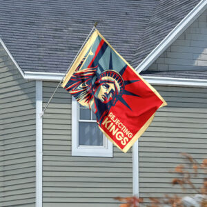 statue of liberty protest flag, rejecting kings house flag